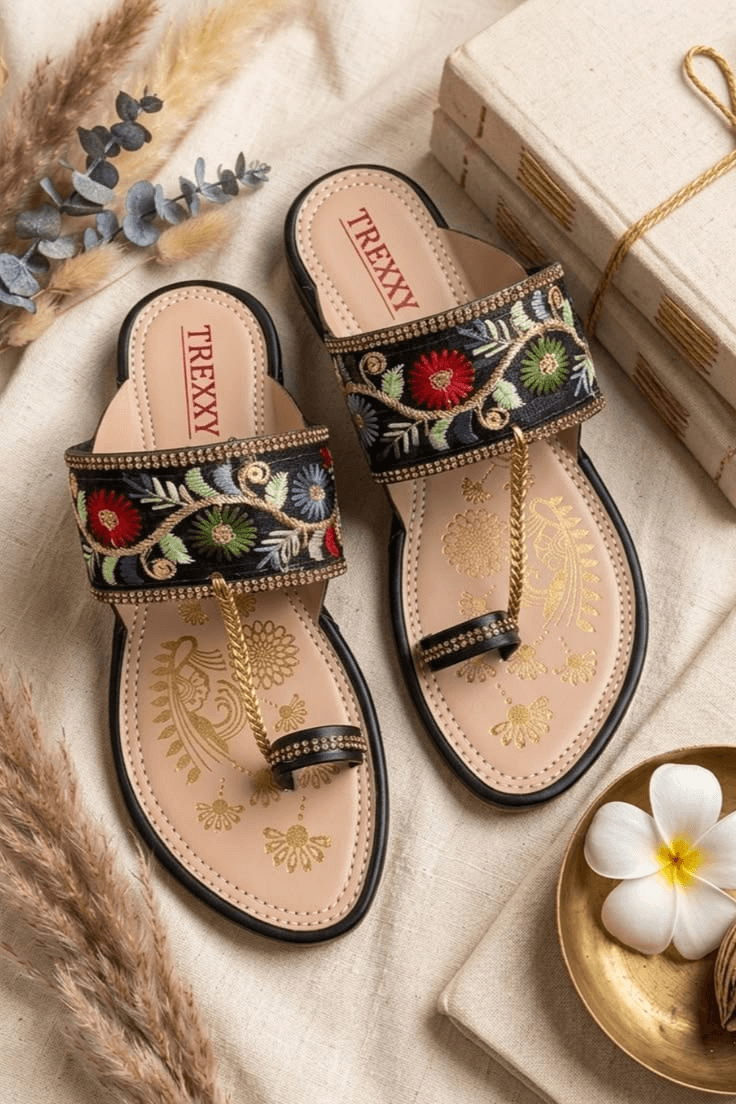Ethnic Embroidered Flat